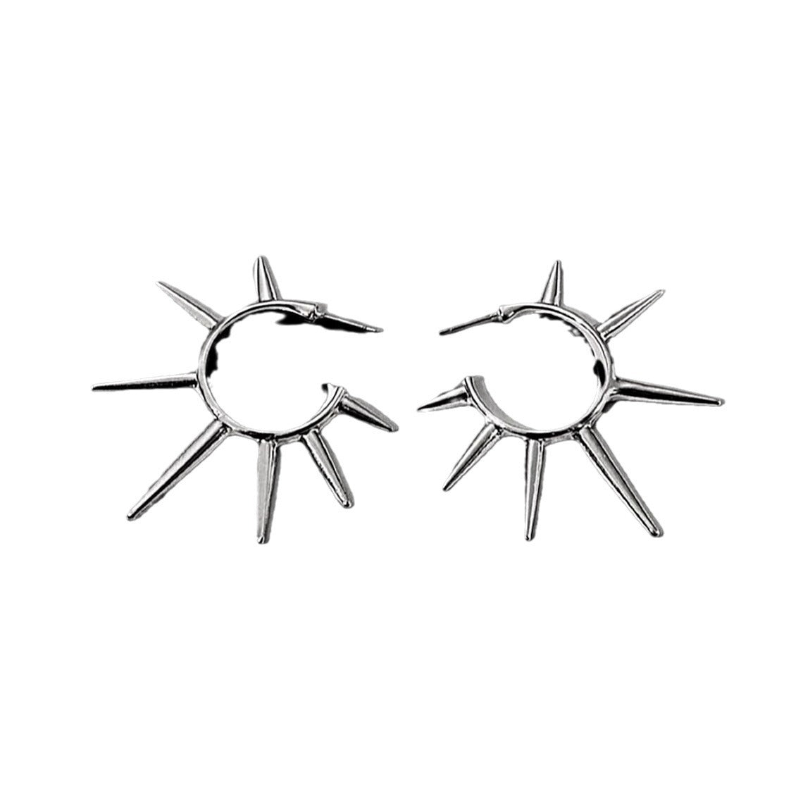 Wholesale Rock Punk Dark Rivet Earrings